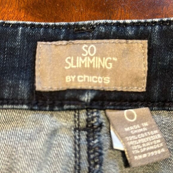 Chico’s So Slimming Dark Wash Ankle Jeans 23” Inseam Size 0/4 Small - Picture 4 of 13